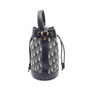 Dior Oblique Backpack Canvas Leather Navy Blue Gray